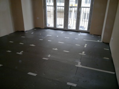 floor heating system preparation - stage 3.